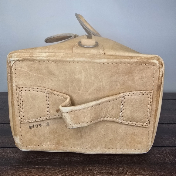 Vintage Carriel Yidi Leather Zipper Camera Doctor Duffel Bag Light Brown - Picture 2 of 16